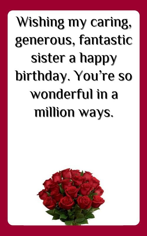 birthday message for a friend like sister
